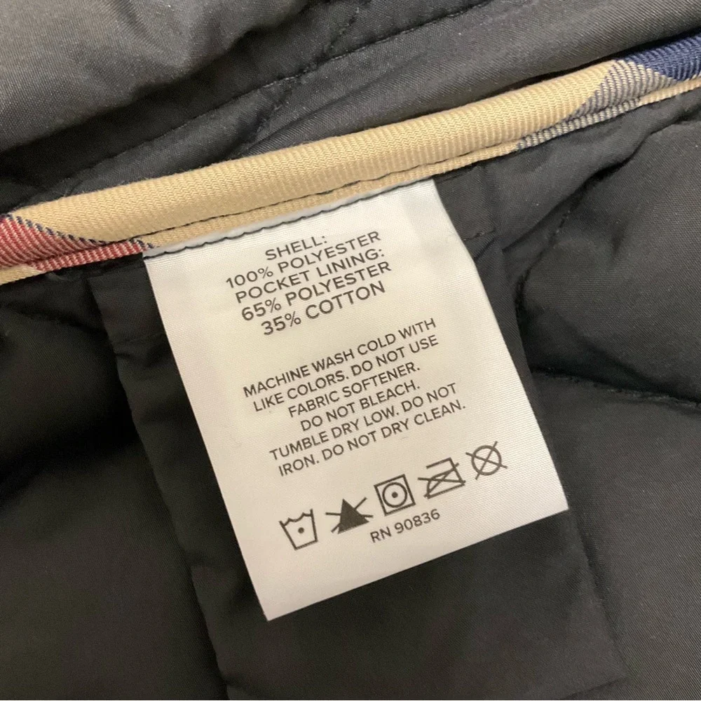 Brooks Brothers Black Lightweight Women's Large Western Diamond-Quilted Jacket - Picture 12 of 14